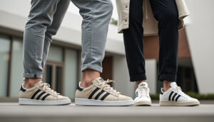 découvrez les chaussures campus beige adidas, alliant style tendance et confort pour hommes et femmes. parfaites pour un look urbain et décontracté.