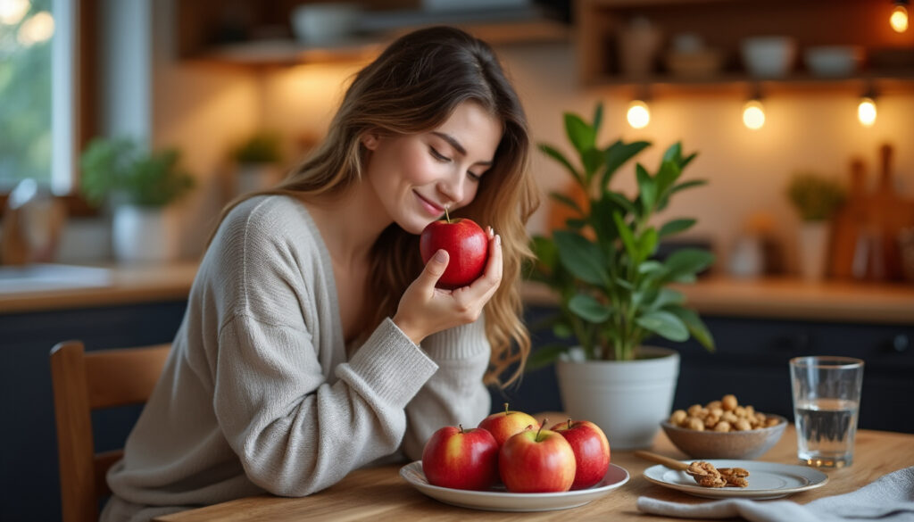 découvrez les bienfaits de manger une pomme le soir pour maigrir, avec des conseils pratiques pour intégrer ce fruit sain dans votre routine alimentaire et favoriser la perte de poids de manière naturelle.