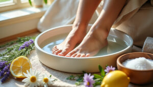 découvrez les bienfaits du bain de pieds et des recettes naturelles pour apaiser, hydrater et soulager vos pieds fatigués.